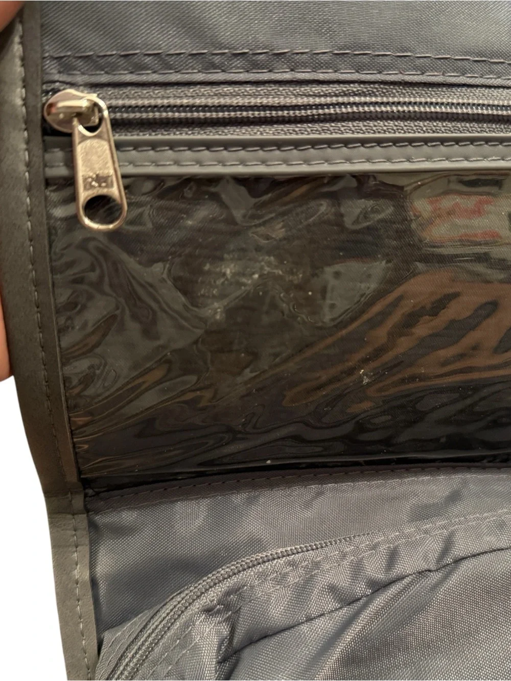 Tapestry Floral Fold-Over Organizer/Toiletry Bag - Taupe Pink Green
